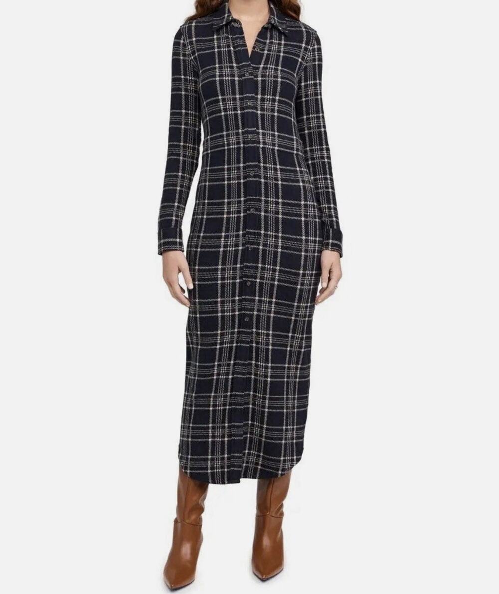 Faherty Legend™ Sweater Dress Maxi Dakota Plaid XS $198